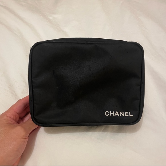 CHANEL Handbags - Chanel | Vintage Makeup Toiletry Nylon Travel Bag